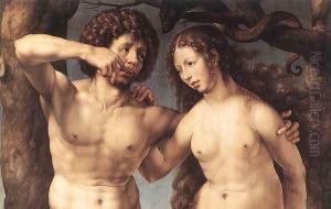 Adam and Eve (detail) c. 1520 by Jan Mabuse