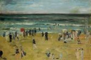Strolling By The Seaside by Lucien Adrion