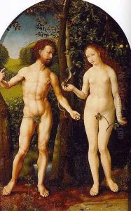 Adam and Eve 1505-07 by Jan Mabuse