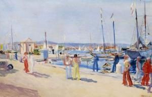 Le Port De Saint-tropez by Lucien Adrion