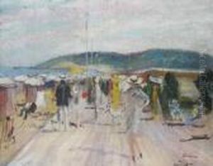 Les Planches A Deauville by Lucien Adrion