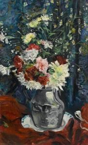 Vase De Fleurs by Lucien Adrion