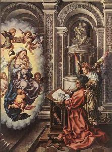 St Luke Painting the Madonna 1520-25 by Jan Mabuse