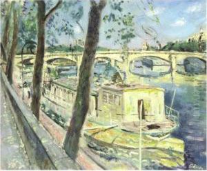 Along The Seine (la Seine) by Lucien Adrion