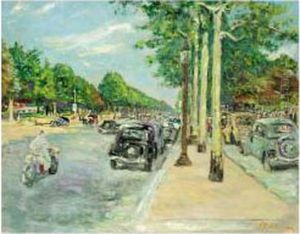 Les Champs Elysees by Lucien Adrion