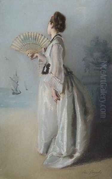 Lady with a Fan - view 1