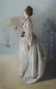 Lady with a Fan by Eva Gonzales