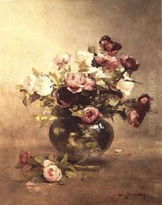 Vase with Roses by Eva Gonzales