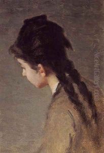 Portrait of Jeanne Gonzales in Profile I by Eva Gonzales