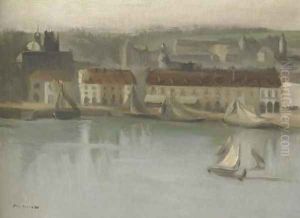 L'avant port (Dieppe) by Eva Gonzales
