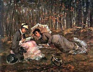 Reading in the Forest, 1880 by Eva Gonzales