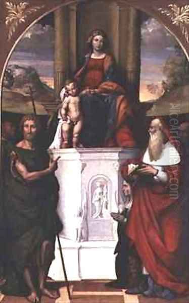 The Virgin Enthroned with St Jerome and St John - view 1