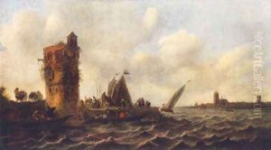 A View on the Maas near Dordrecht 1643 by Jan van Goyen