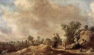 Haymaking 1630 by Jan van Goyen