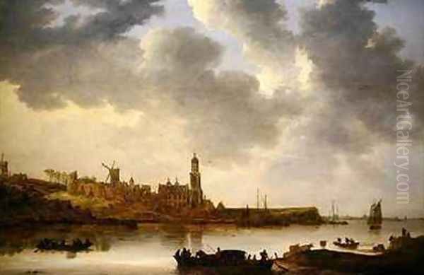 A View across the Rhine at Rhenen - view 1