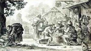 A Farmers Card Game in front of the Inn by Jan van Goyen