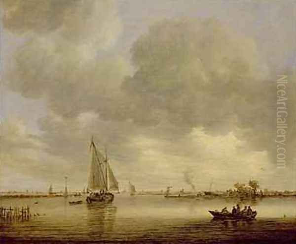 An Estuary with Boats - view 1