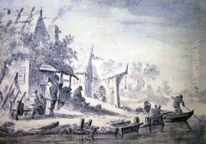 Fishing village by Jan van Goyen