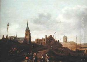 The Beach at Scheveningen by Jan van Goyen