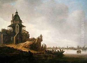 Dordrecht with Rondeel Engelenburg by Jan van Goyen