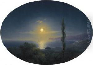 Crimean Coast By Moonlight