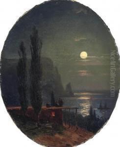 View Of The Crimea By Moonlight by Ivan Konstantinovich Aivazovsky