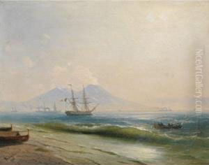 View Of Mount Vesuvius by Ivan Konstantinovich Aivazovsky