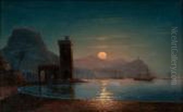 Moonlight Reflecting On Water - view 1