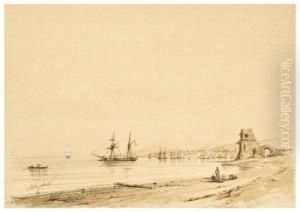 Ships On The Coastline by Ivan Konstantinovich Aivazovsky