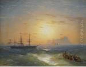 Shipping Off Ischia by Ivan Konstantinovich Aivazovsky