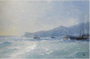 A View Of Theodosia by Ivan Konstantinovich Aivazovsky