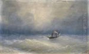 Segelschiff Auf Bewegtersee by Ivan Konstantinovich Aivazovsky