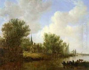 River scene with a View of Overschie