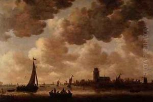 View of Dordrecht Downstream from the Grote Kerk by Jan van Goyen