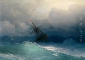 Schiff Bei Schwerer See by Ivan Konstantinovich Aivazovsky