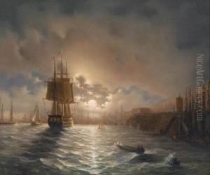 Hafen Von Odessa Bei Mondlicht