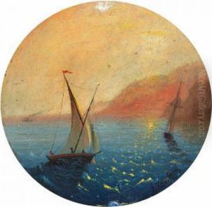 Coastal Scene At Sunset by Ivan Konstantinovich Aivazovsky