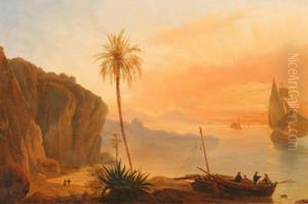 Crimea, Figures At Sunset - view 1