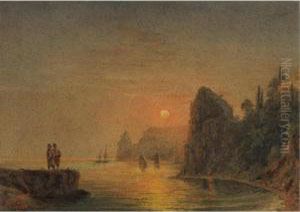 Coastal Sunset by Ivan Konstantinovich Aivazovsky