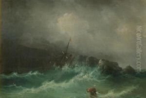 Schiff Auf Sturmischer See by Ivan Konstantinovich Aivazovsky