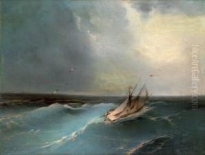 Bateau Dans La Tempete by Ivan Konstantinovich Aivazovsky