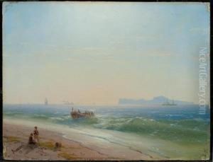 View Of Capri. 1881 by Ivan Konstantinovich Aivazovsky