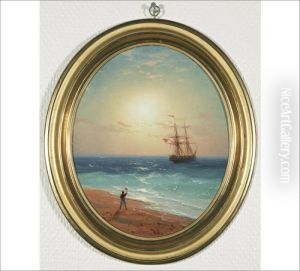 Departure Of A Sailing Ship by Ivan Konstantinovich Aivazovsky