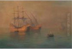 The Arrival Of Columbus' Flotilla by Ivan Konstantinovich Aivazovsky