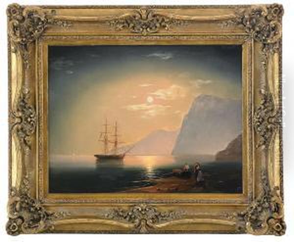 Boat In Moonlight - view 1