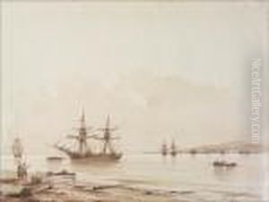 Laivoja Rannikon Tuntumassa. by Ivan Konstantinovich Aivazovsky