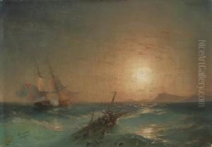 A Naval Engagement At Sunset