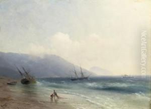 Fishermen On The Crimean Coast by Ivan Konstantinovich Aivazovsky