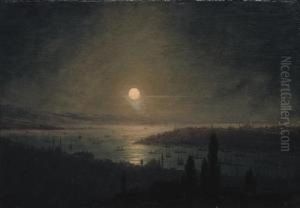 View Of Constantinople At Night by Ivan Konstantinovich Aivazovsky