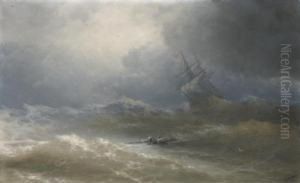 Survivors In A Stormy Sea by Ivan Konstantinovich Aivazovsky